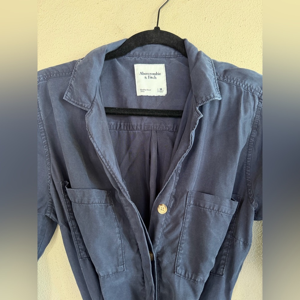Abercrombie & Fitch Navy Blue Long Sleeve Romper - Picture 4 of 6